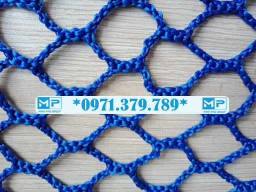 Lưới an toàn công trình xây dựng khổ 4mx50m mắt 5cm xanh dương Blue - Minh Phú Group - Hotline 0971.379.789