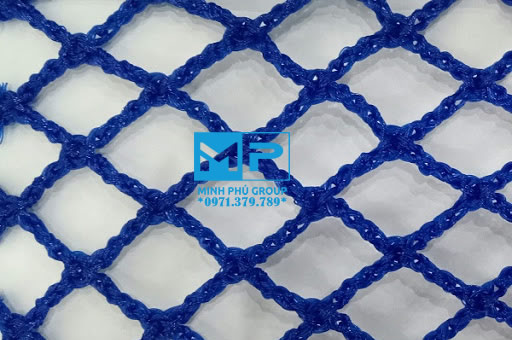 Lưới an toàn công trình xây dựng khổ 2mx50m mắt 2.5cm xanh dương Blue - Minh Phú Group - Hotline 0971.379.789