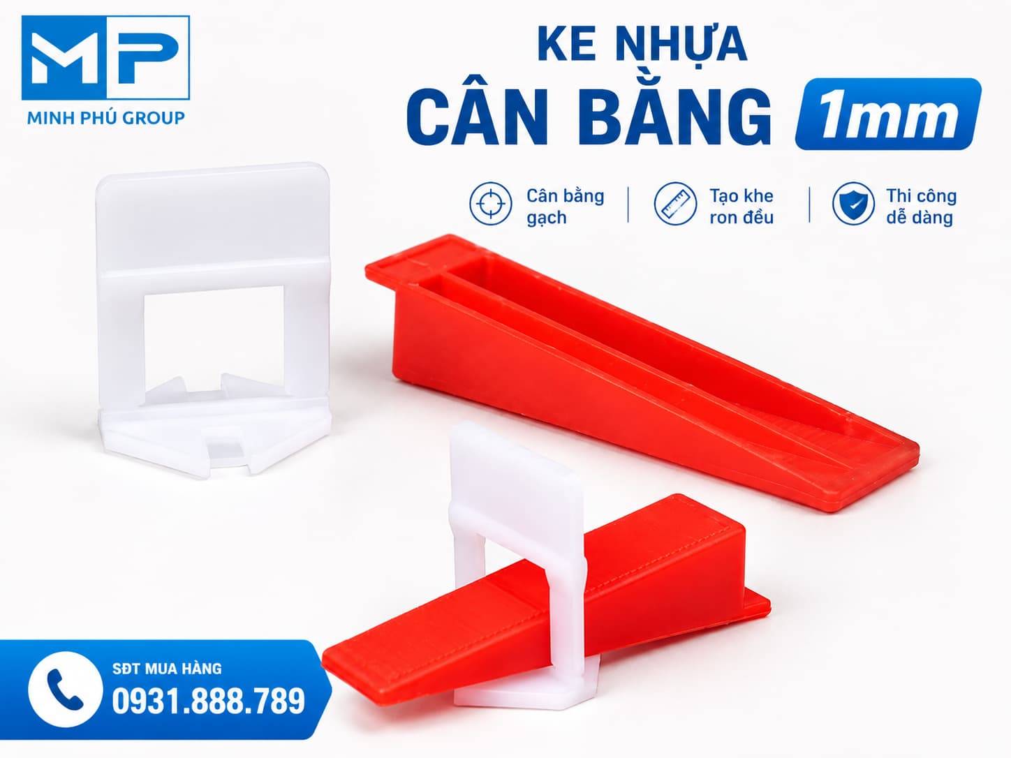 Ke nhựa cân bằng ốp lát gạch men loại 1mm