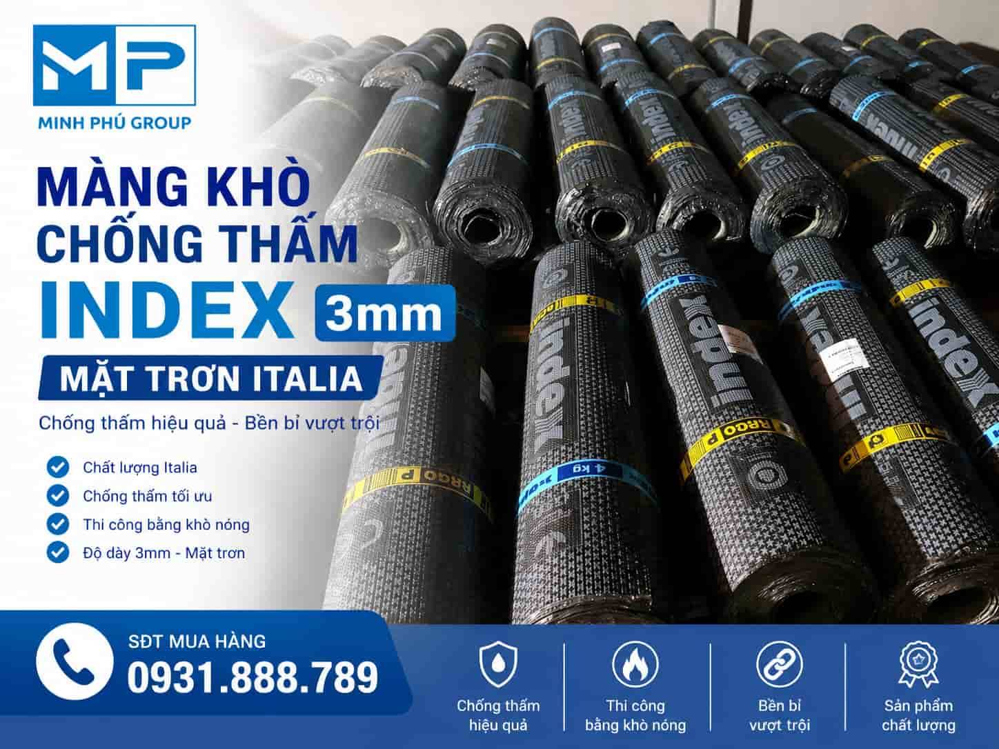 Màng Khò Chống Thấm Index 3mm Italia – Giá Tốt