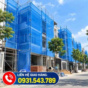 Lưới bao che công trình xanh dương 3x50m
