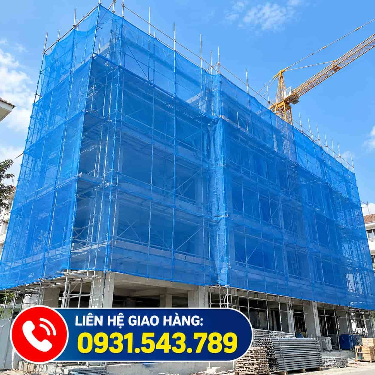 Lưới Che Bụi Công Trình Xanh Dương 3x50m | Minh Phú Group