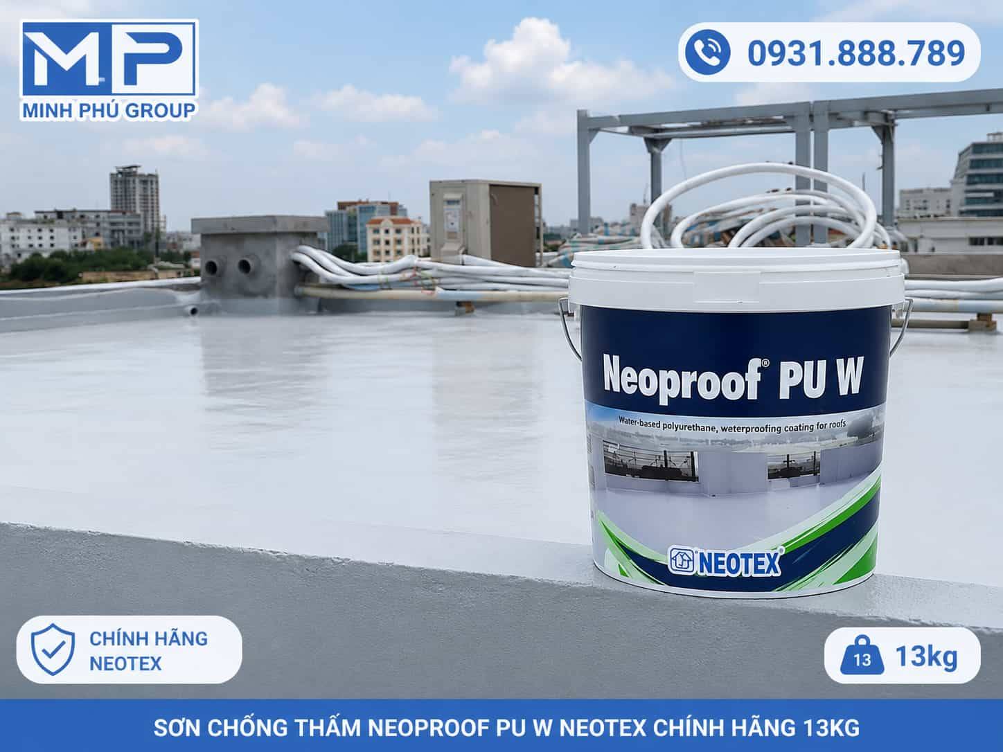 Sơn Chống Thấm Neoproof PU W Neotex Chính Hãng 13kg
