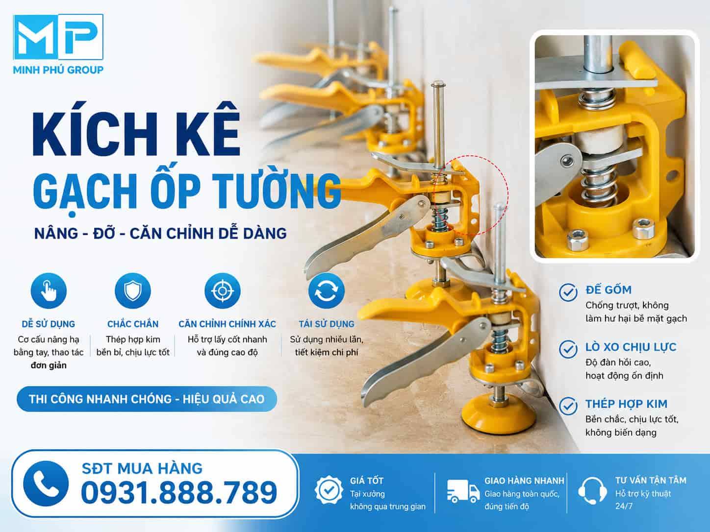 Kích kê gạch ốp tường – Con đội gạch ốp tường