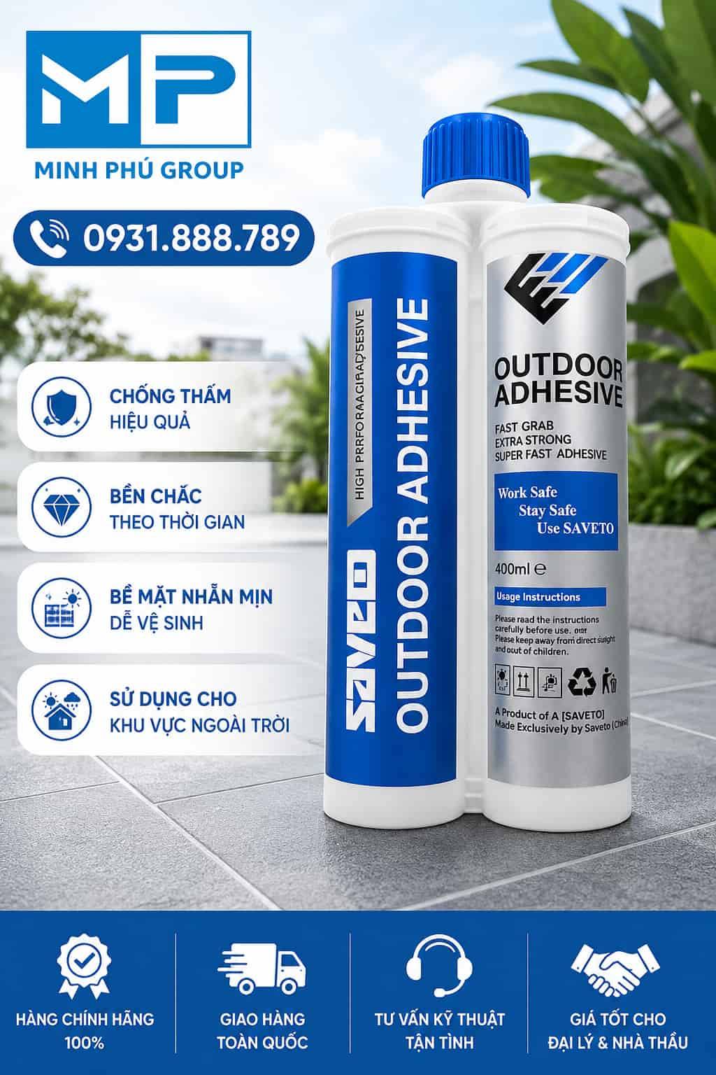 Keo Saveto Ngoài Trời – Keo Chít Mạch Epoxy 2 Thành Phần