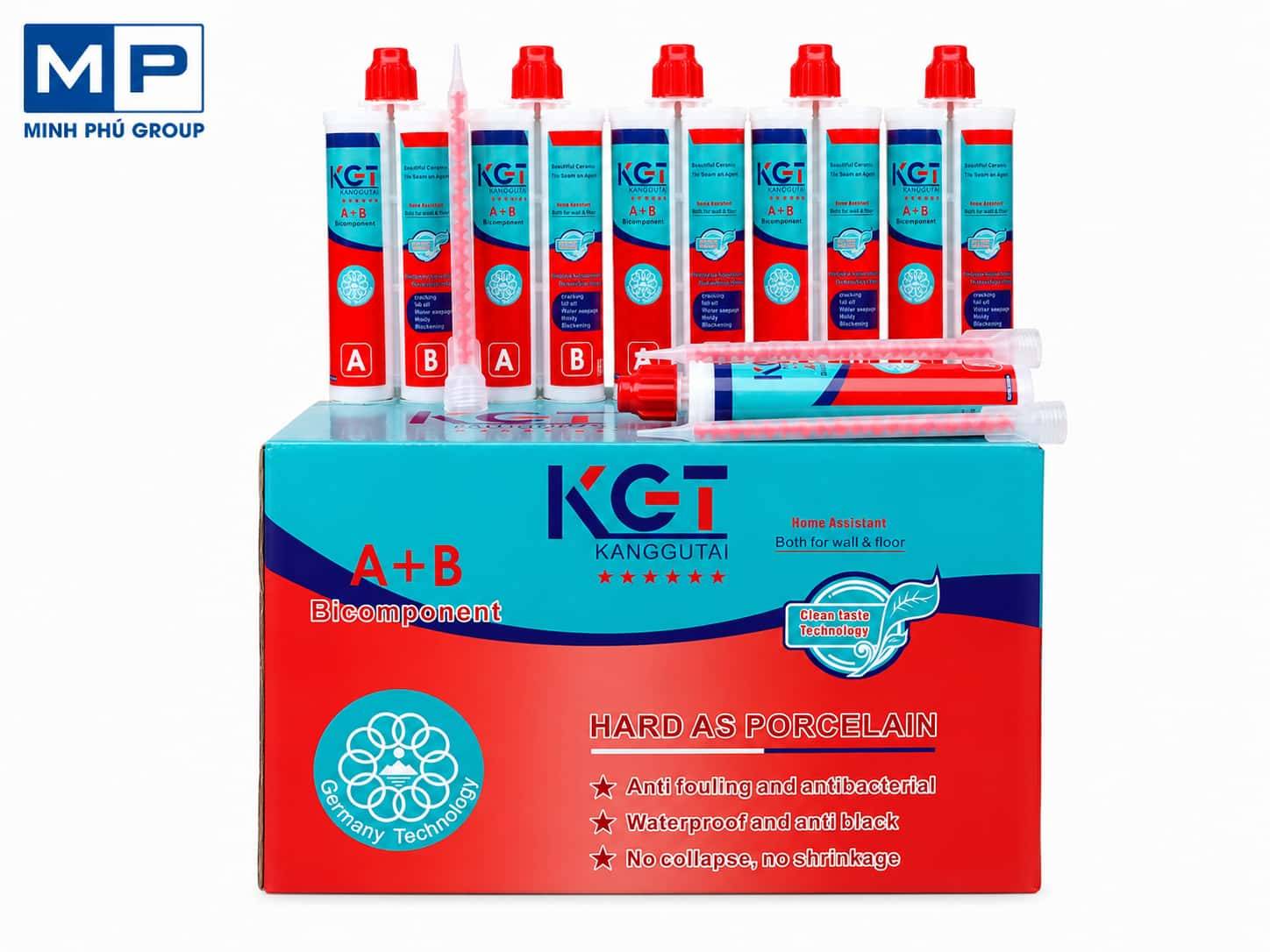 Keo chà ron KGT 400ml Epoxy 2 Thành Phần, Keo chít mạch KGT