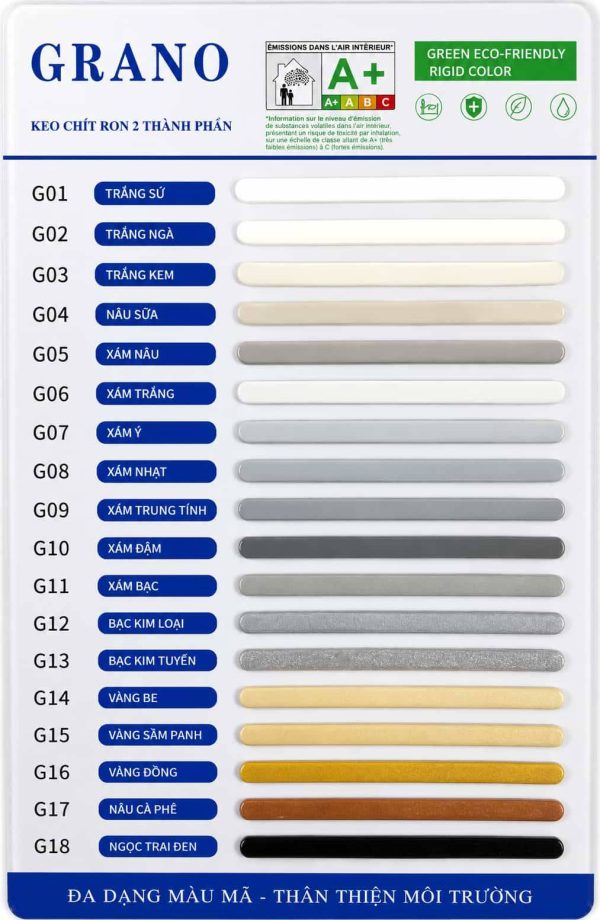 Keo chít mạch GRANO gốc Epoxy 2 thành phần giá rẻ