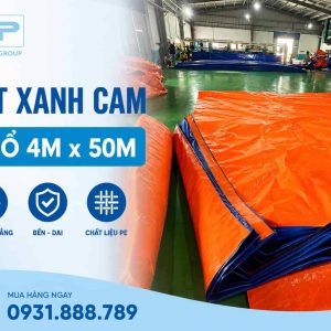 Giá bạt xanh cam khổ 4m