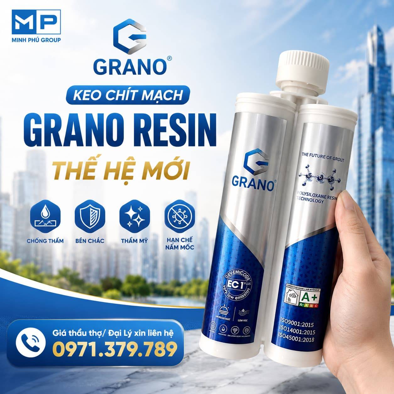Keo Chít Mạch Grano Resin Thế Hệ Mới
