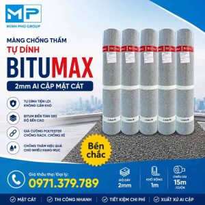 Màng tự dính Bitumax 2mm mặt cát