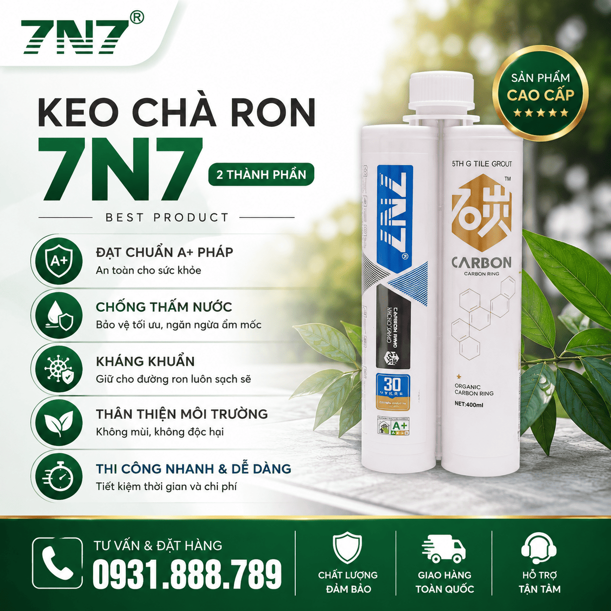 Keo chít mạch 7n7 ngoài trời