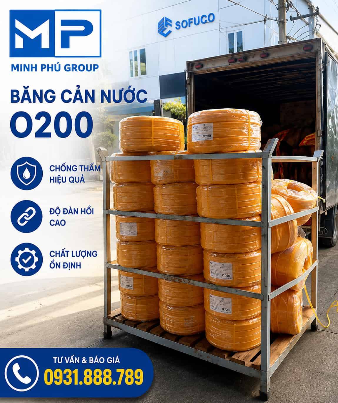 Băng Cản Nước O200 – Waterstop PVC Chống Thấm Khe Co Giãn