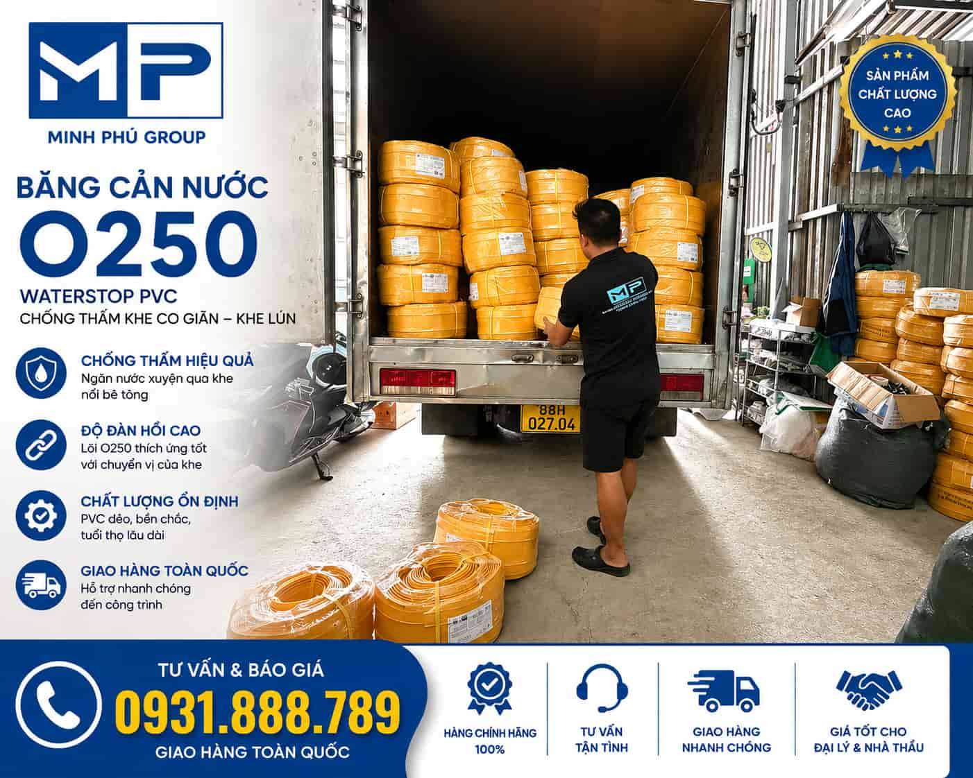 Băng Cản Nước O250 PVC – Waterstop Bản Rộng 250mm