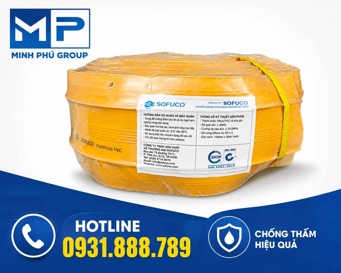 Băng Cản Nước V150 – Waterstop PVC Chống Thấm Mạch Ngừng Bê Tông