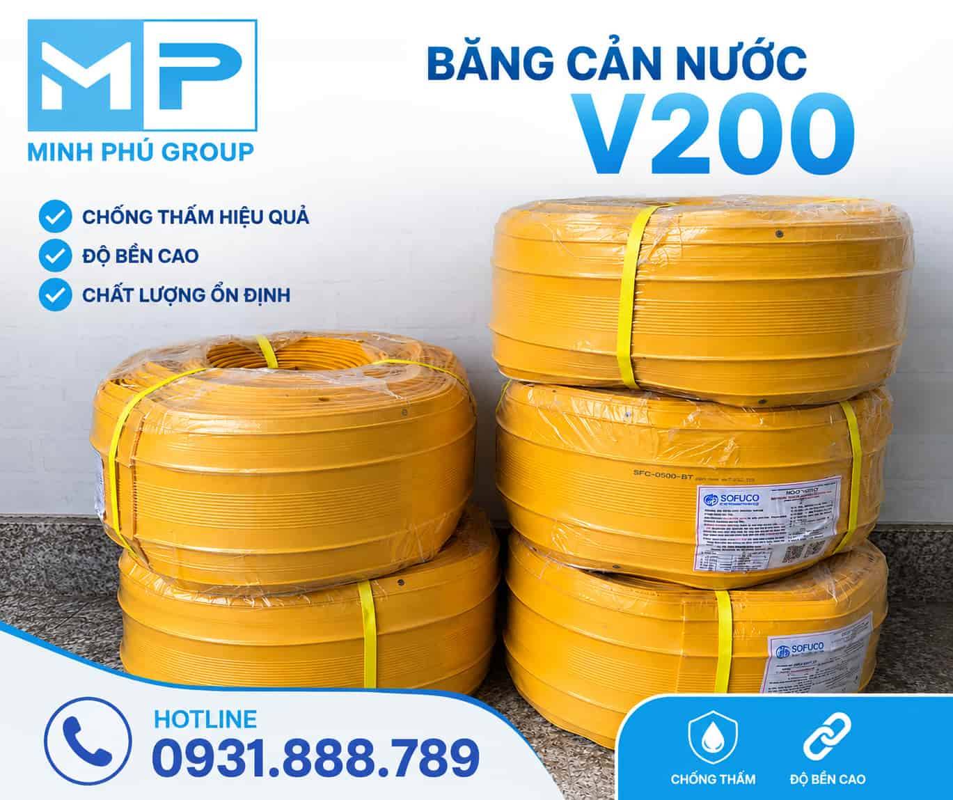 Băng Cản Nước V200 PVC – Waterstop V200 Chống Thấm Mạch Ngừng