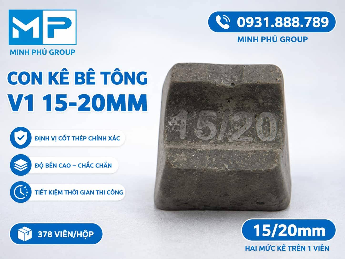 Con Kê Bê Tông V1 15/20mm – Viên Kê Bê Tông V1