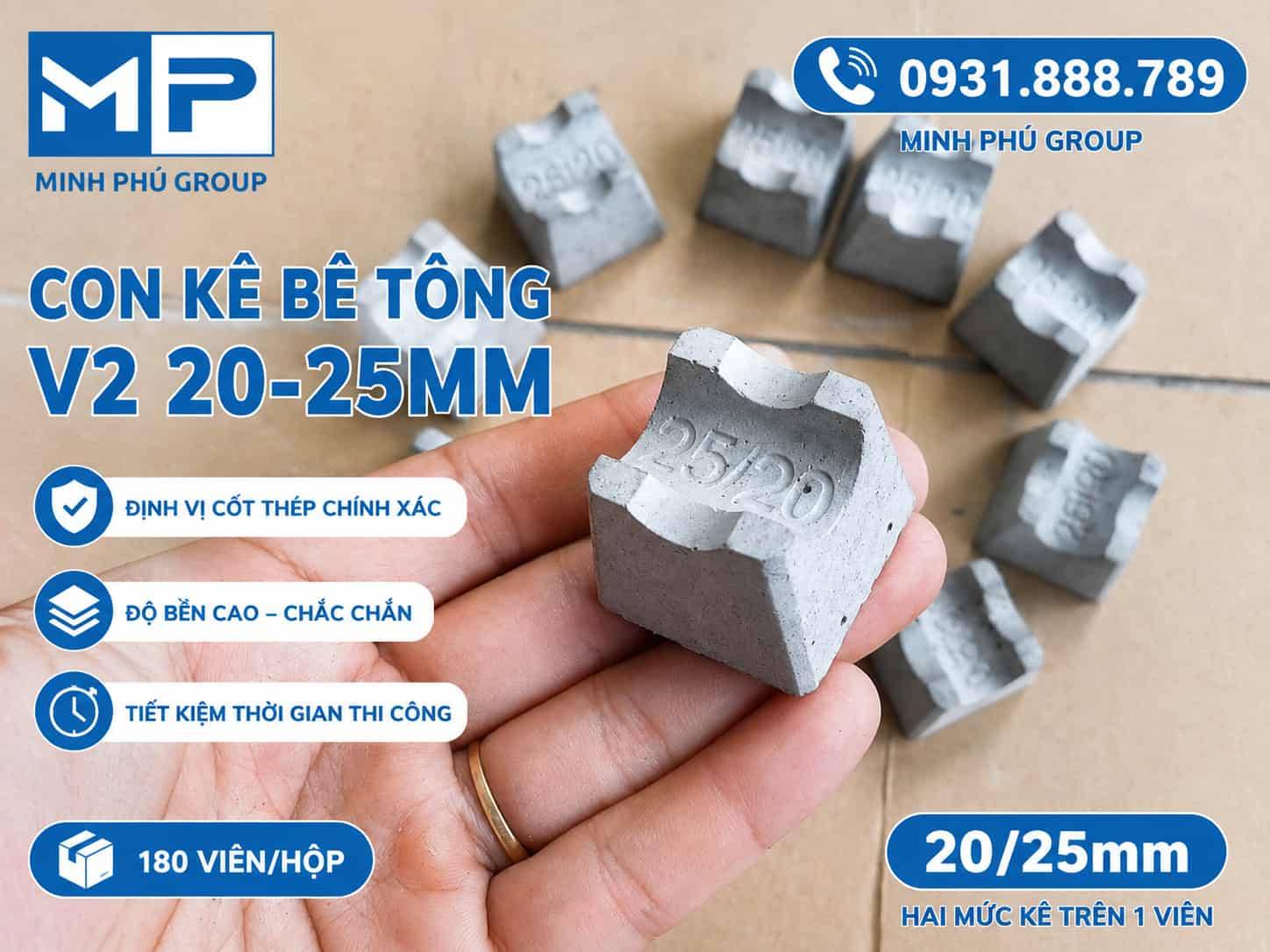 Con Kê Bê Tông V2 20/25mm – Viên Kê Bê Tông V2
