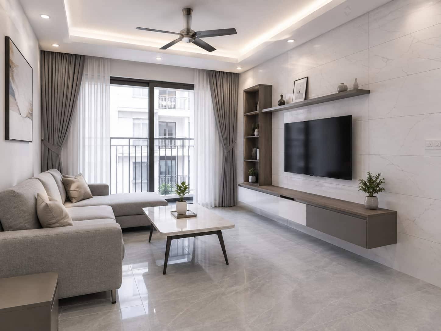 20 ý tưởng phối màu gạch ốp tường phòng khách đẹp, hiện đại