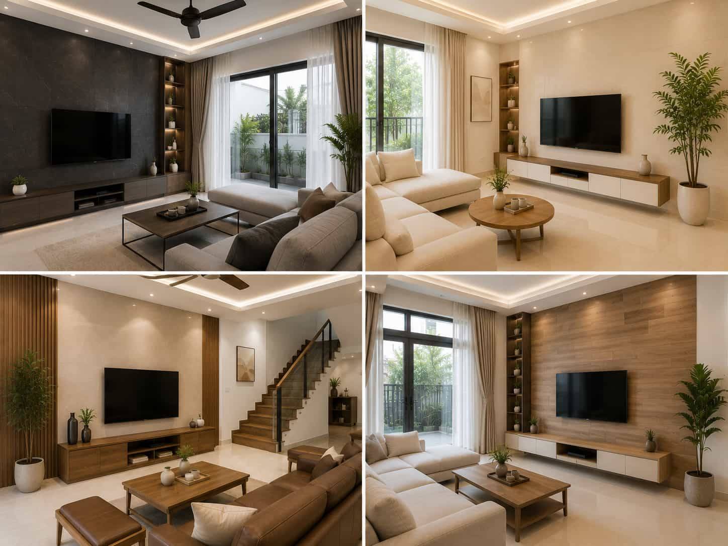 20 ý tưởng phối màu gạch ốp tường phòng khách đẹp, hiện đại