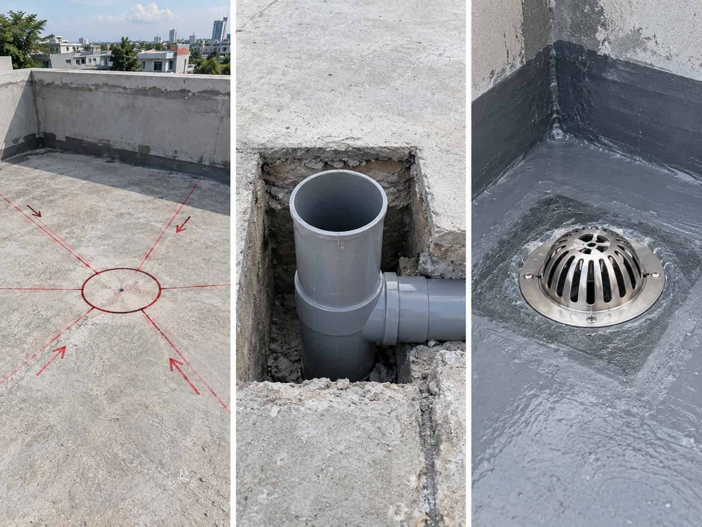 Phễu Thoát Sàn Sân Thượng: Cách Bố Trí, Lắp Đặt Đúng