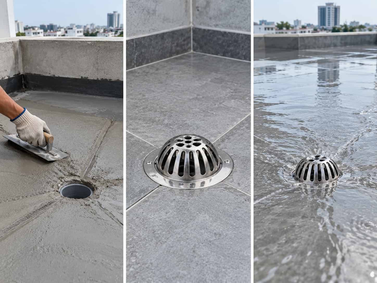 Phễu Thoát Sàn Sân Thượng: Cách Bố Trí, Lắp Đặt Đúng