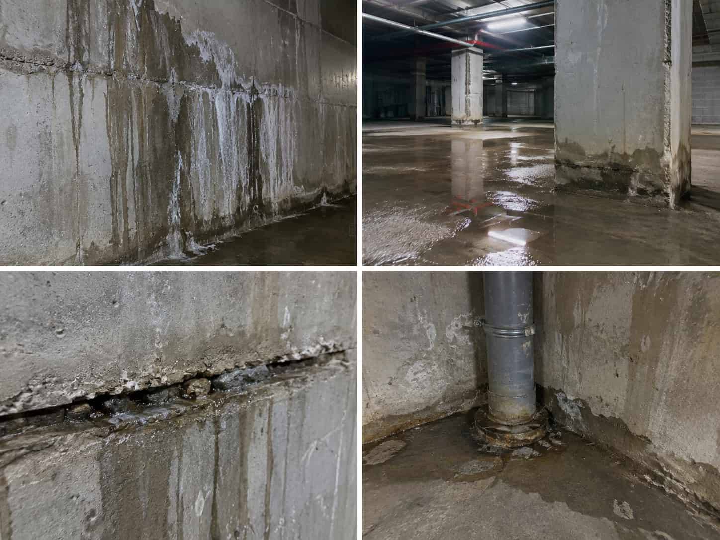 Dấu hiệu tầng hầm đang bị thấm