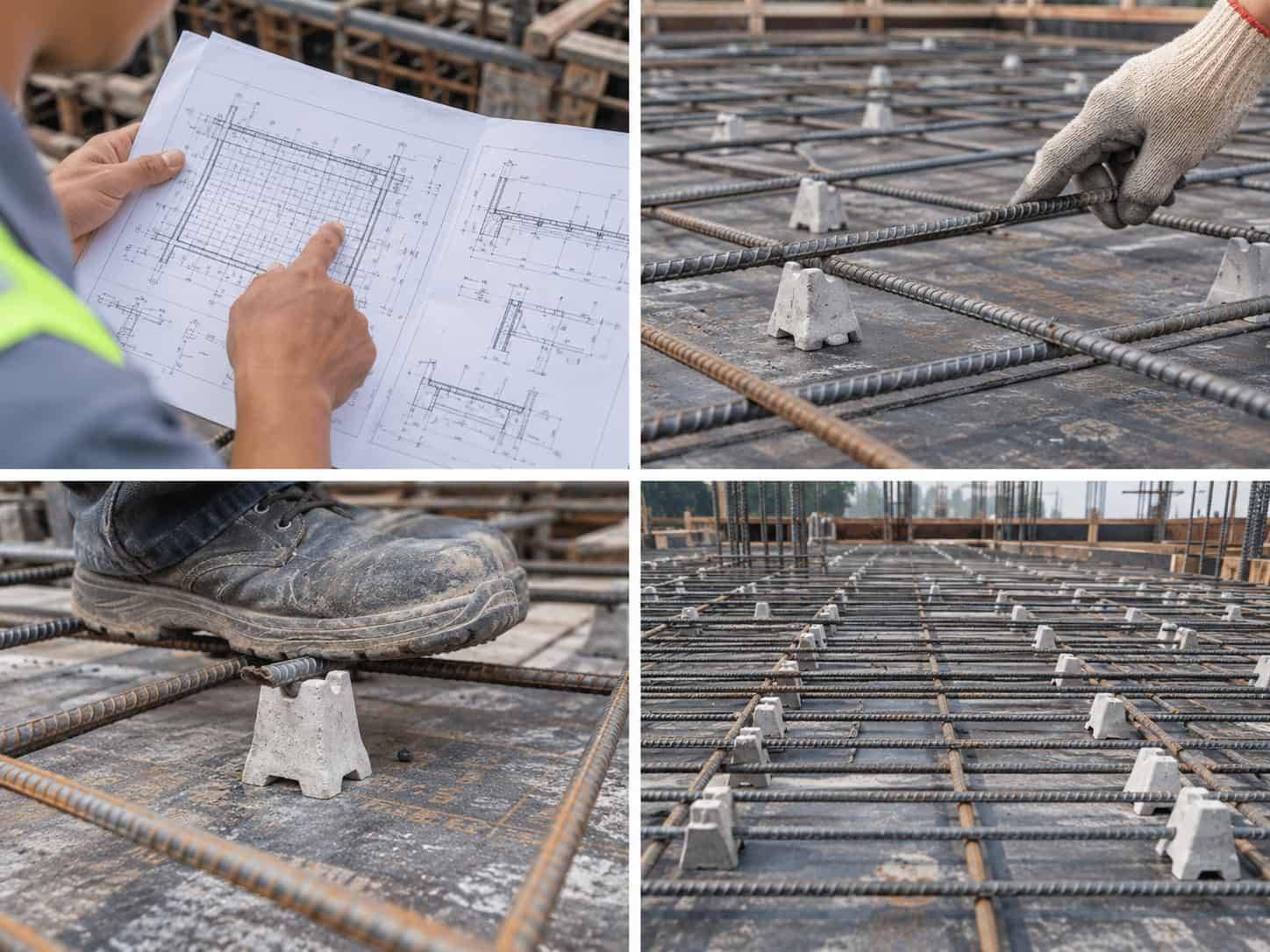 Cách xác định khoảng cách con kê bê tông