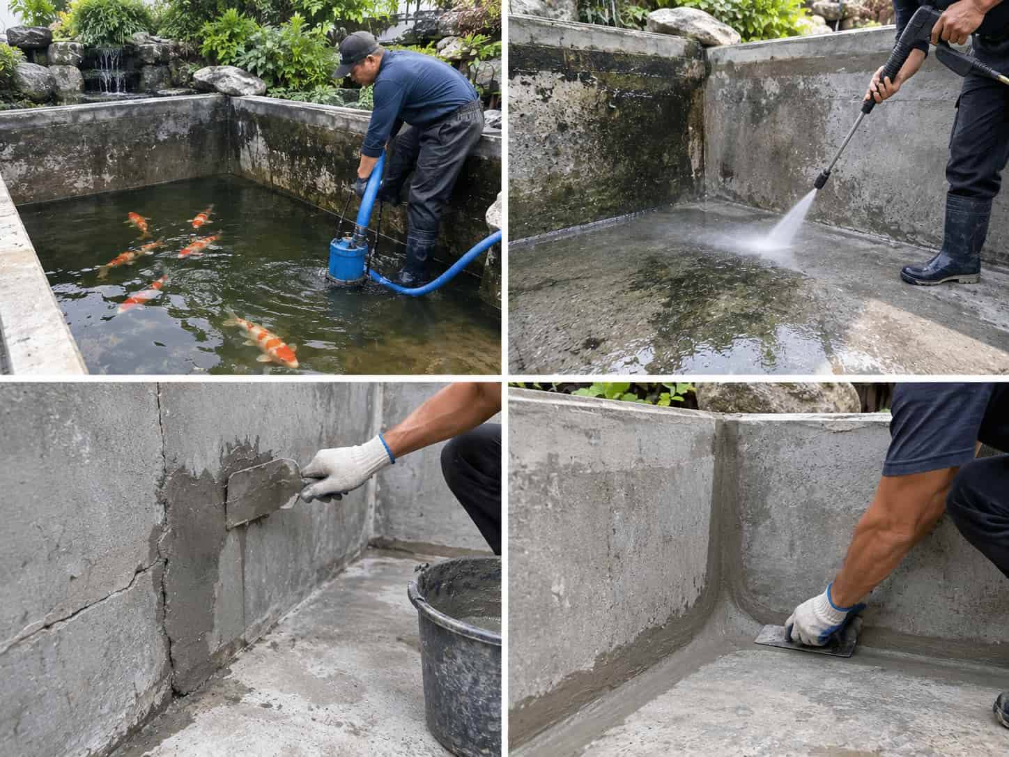 8+ Cách Chống Thấm Hồ Cá, Bể Cá Xi Măng Hiệu Quả