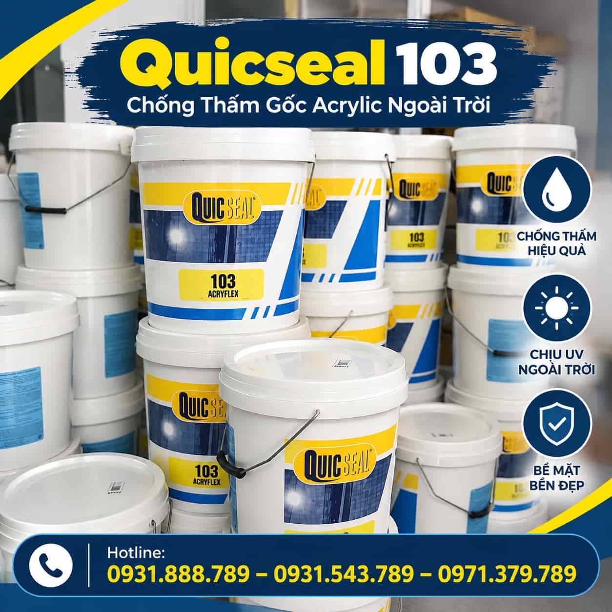 Quicseal 103 – Chống Thấm Gốc Acrylic Ngoài Trời