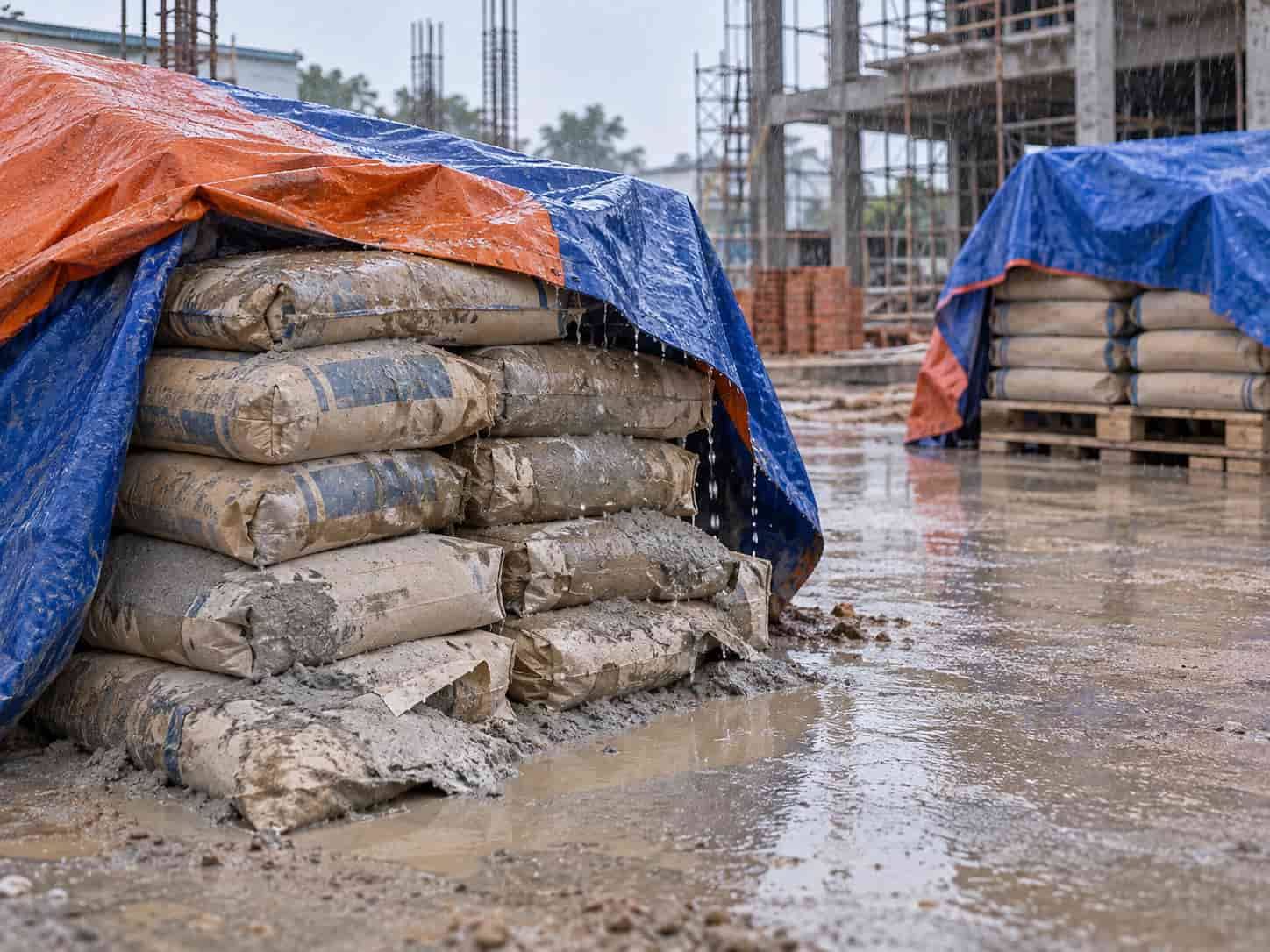 Vì sao xi măng dễ bị ướt tại công trình