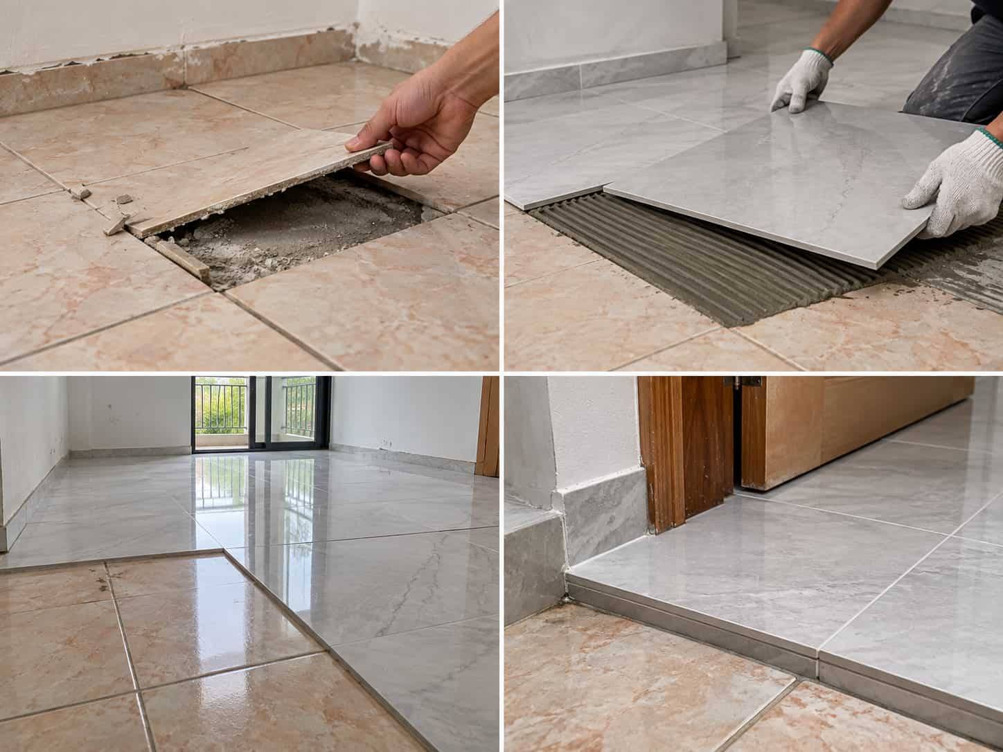 Lát gạch mới trên nền gạch cũ có sao không