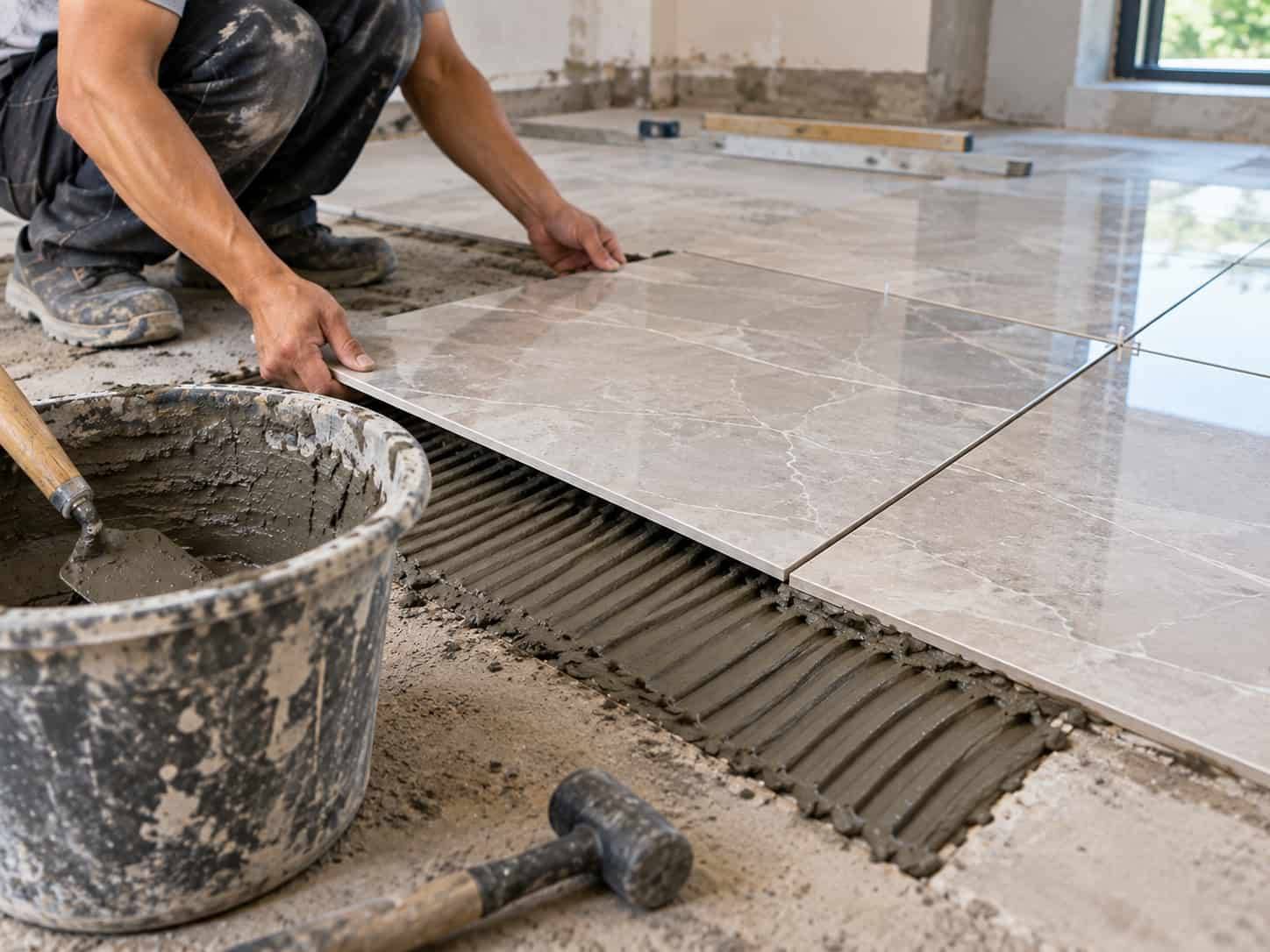 1m2 lát gạch cần bao nhiêu xi măng hồ dầu? Cách tính