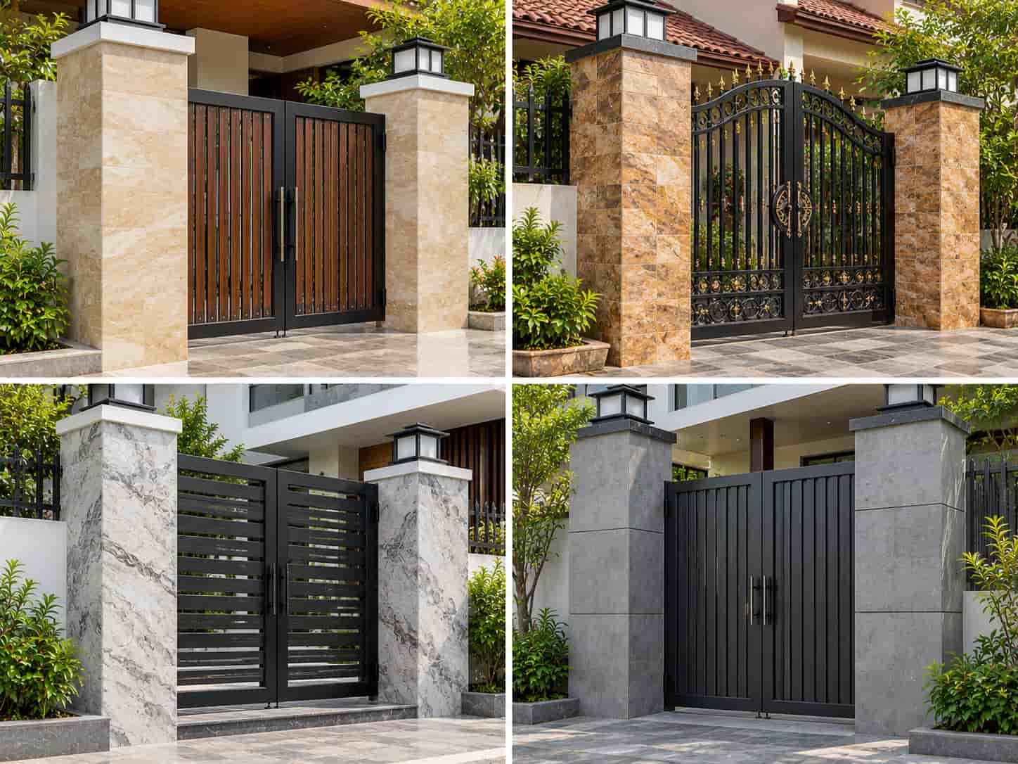 Mẫu gạch ốp trụ cổng đẹp