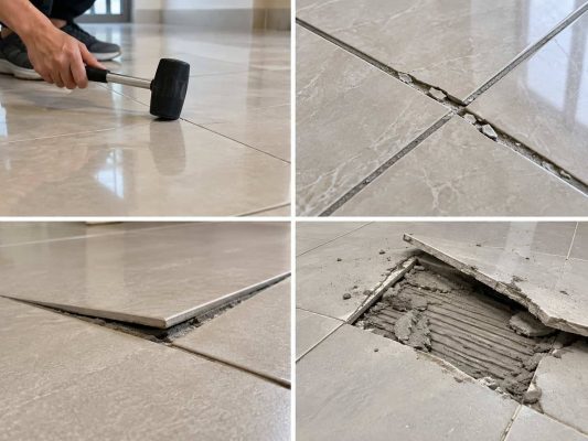 Gạch lát nền bị ộp