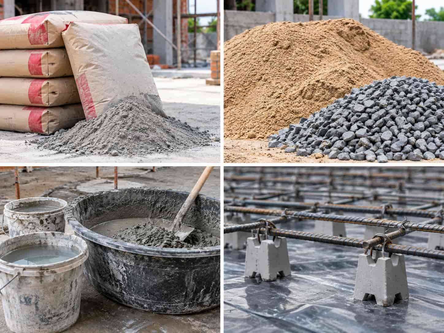 Trộn xi măng cần những vật liệu gì