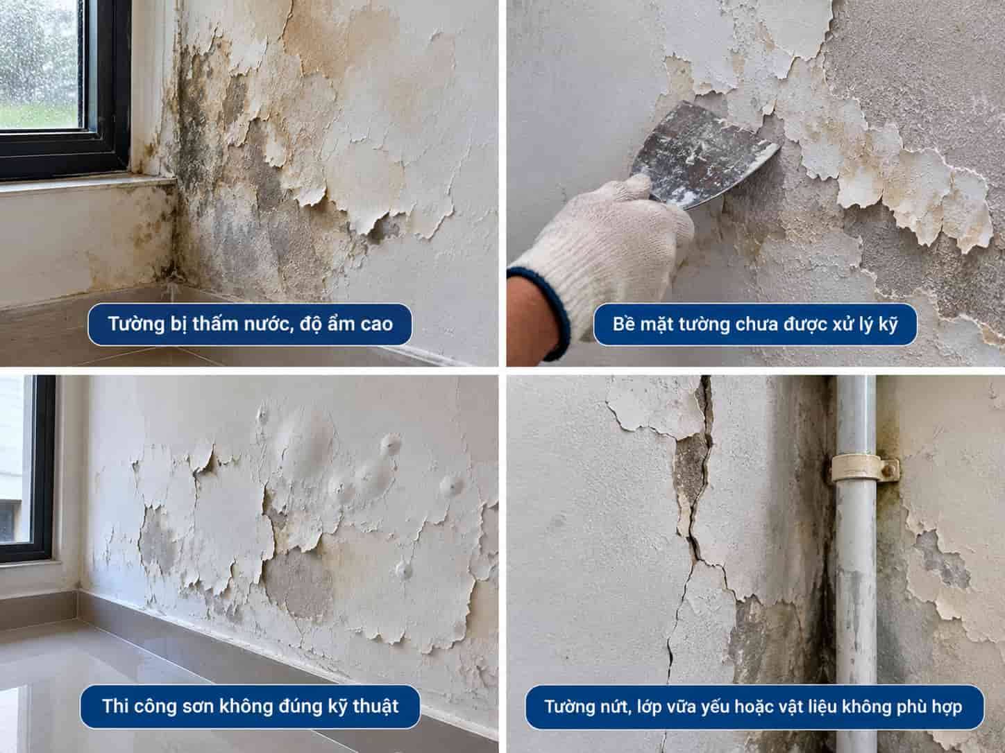 Tường Tróc Sơn: Nguyên Nhân Và Cách Khắc Phục Hiệu Quả