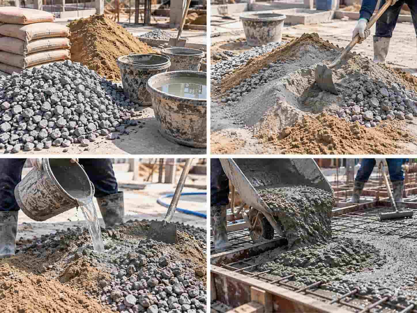 Tỷ Lệ Trộn Bê Tông Chuẩn Mác 200, 250, 300 Và Cách Trộn
