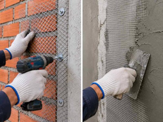 Cách đóng lưới trát tường đúng kỹ thuật