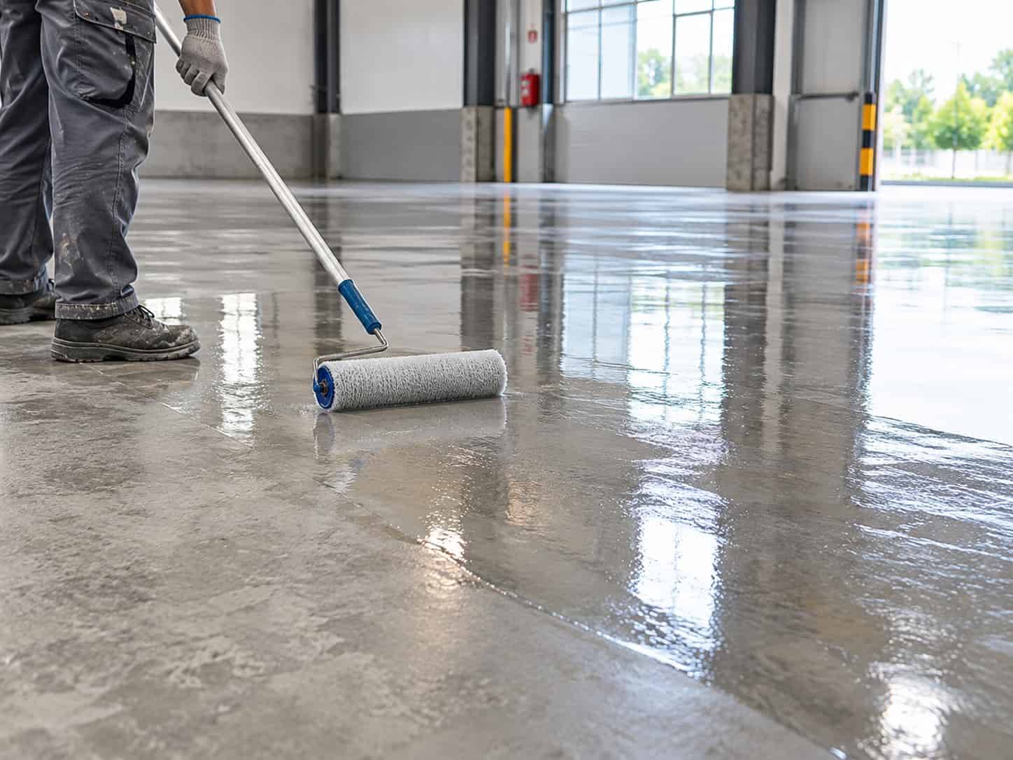 Hướng dẫn thi công phủ bóng sàn bê tông chuẩn