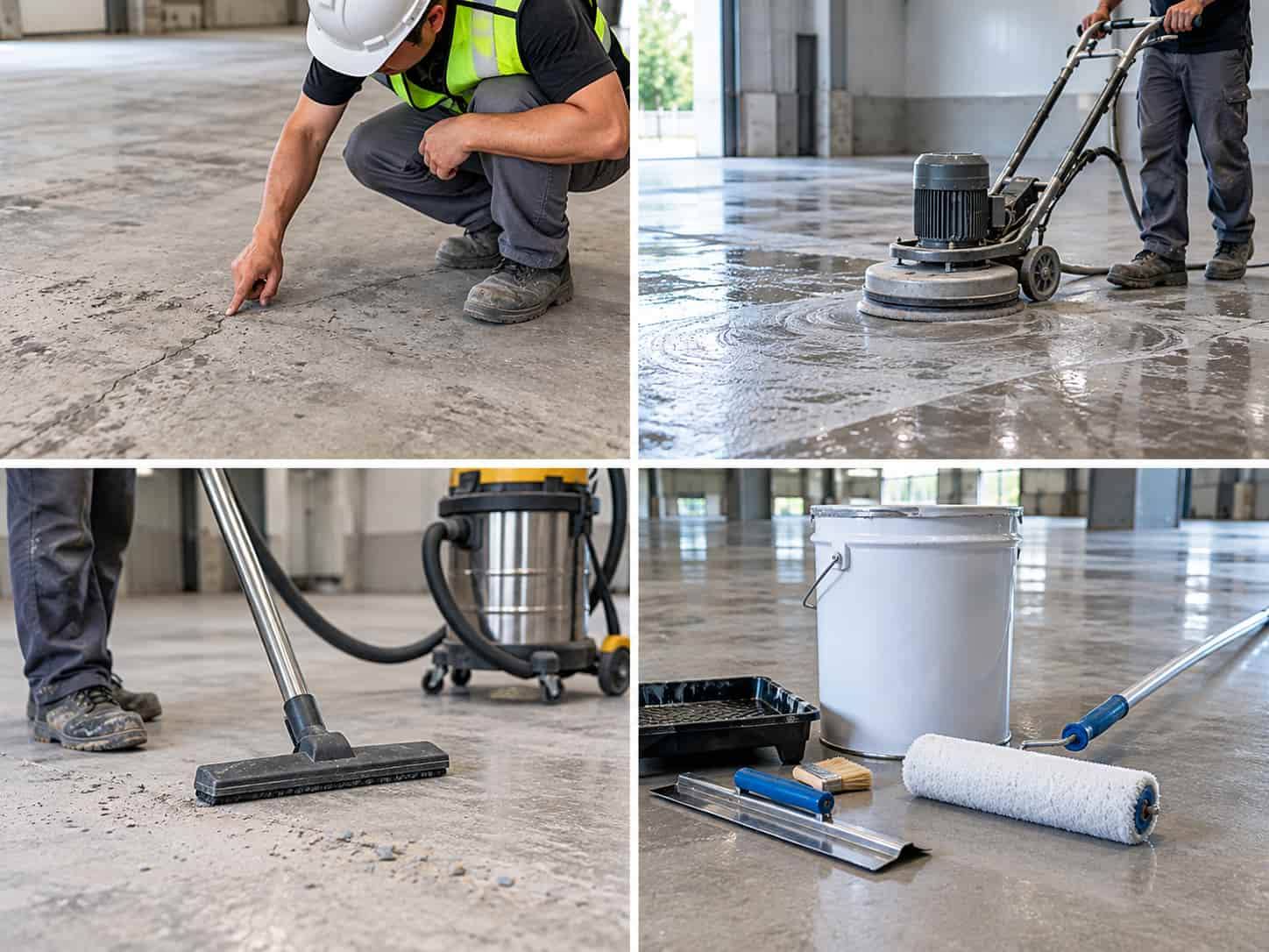 Hướng dẫn thi công phủ bóng sàn bê tông chuẩn