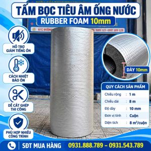 Tấm bọc tiêu âm ống nước Rubber Foam