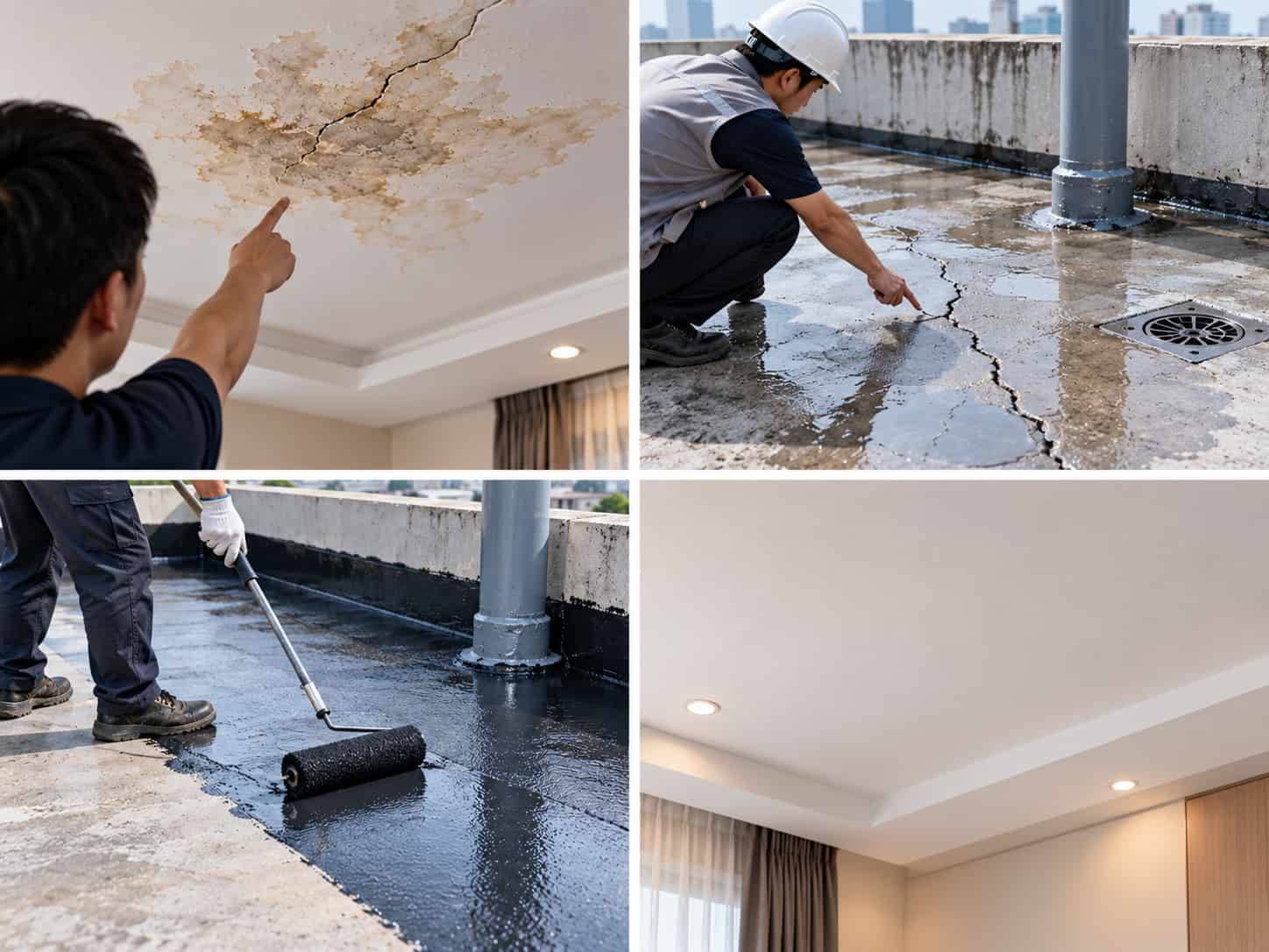 Cách xử lý trần nhà bị thấm nước