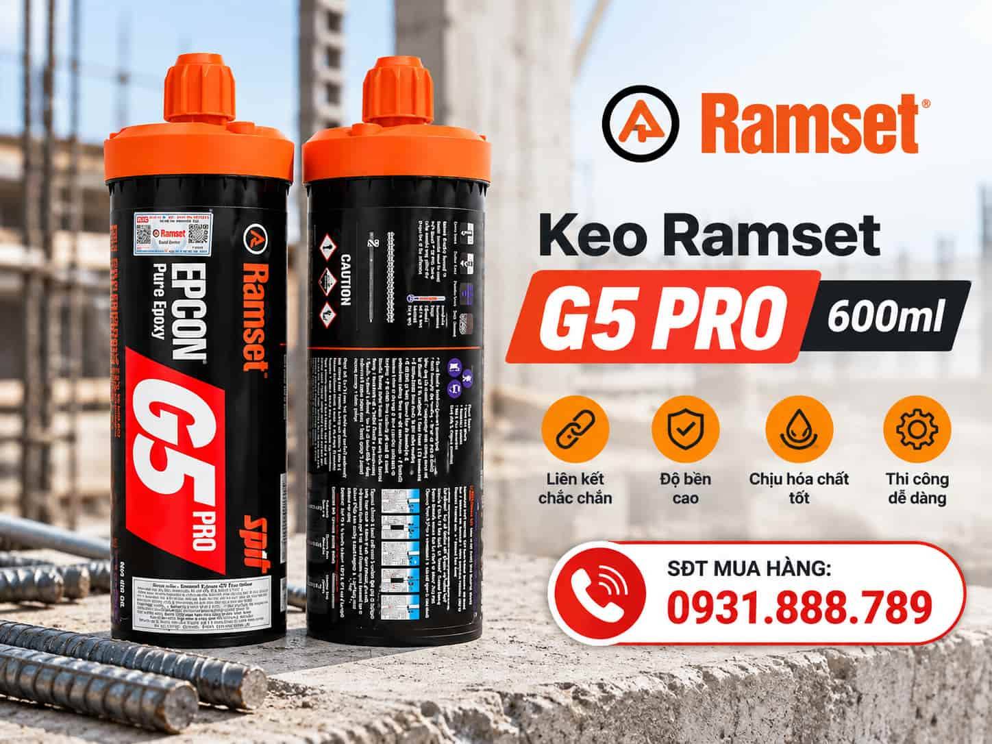 Định mức keo Ramset: Cách tính lượng keo cấy thép chính xác