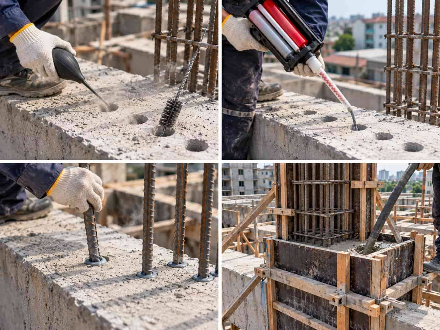 Cột Cấy Trên Dầm Là Gì? Cách Cấy Cột Trên Dầm Bê Tông